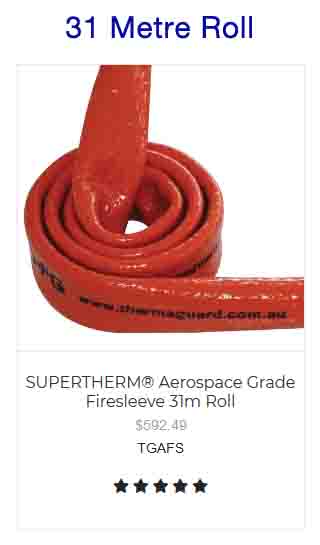 31m Roll High Temp Fireproof Sleeve